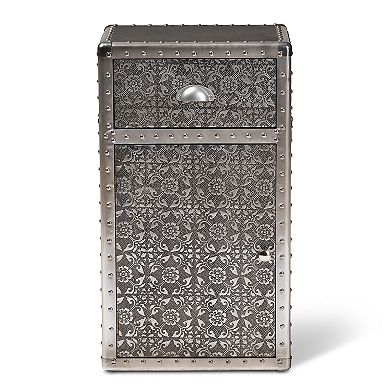 Baxton Studio Cosette Silver Cabinet