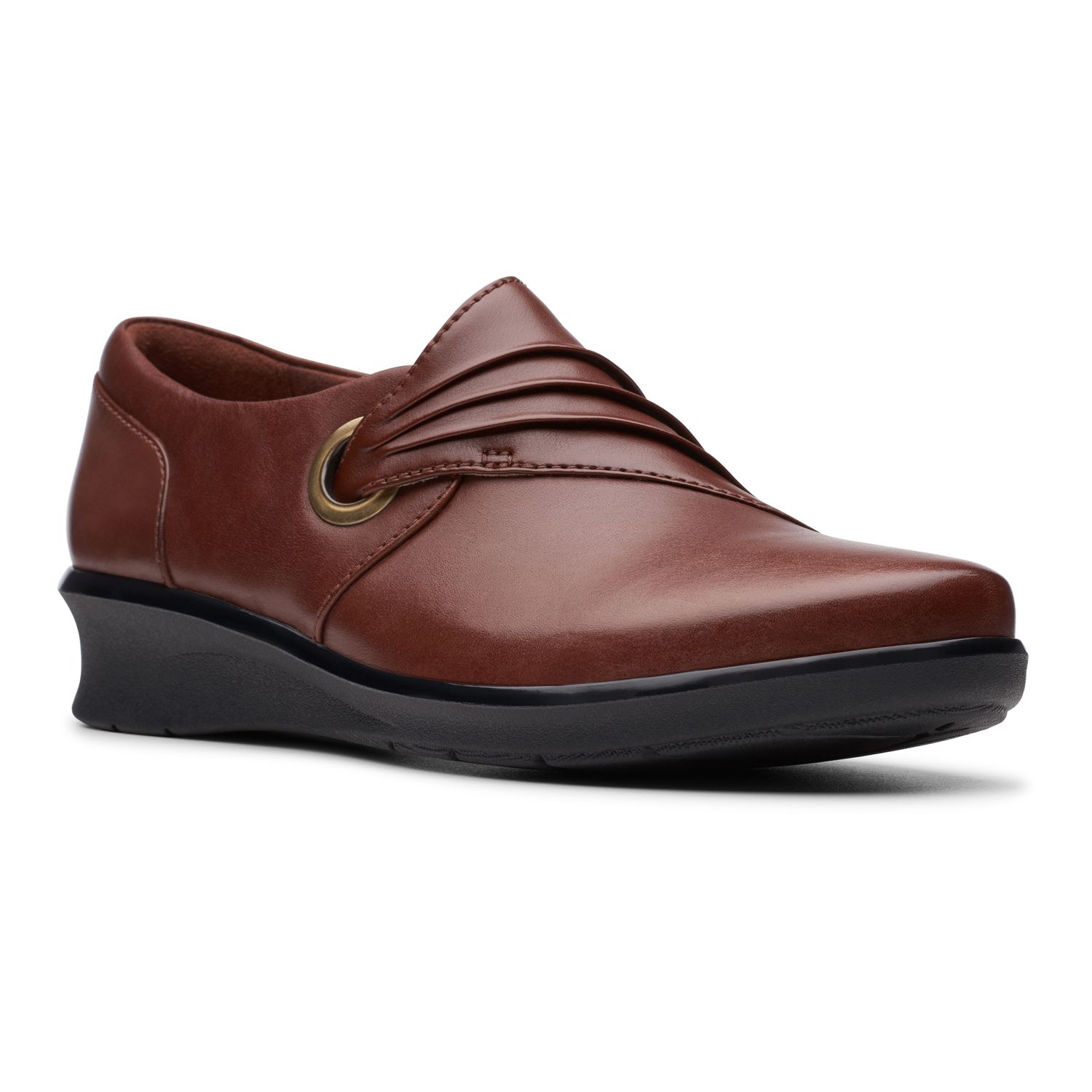 clarks wallabee leather black
