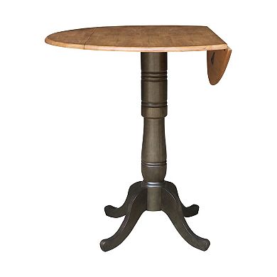 International Concepts Round Dual Drop Leaf Pedestal Table