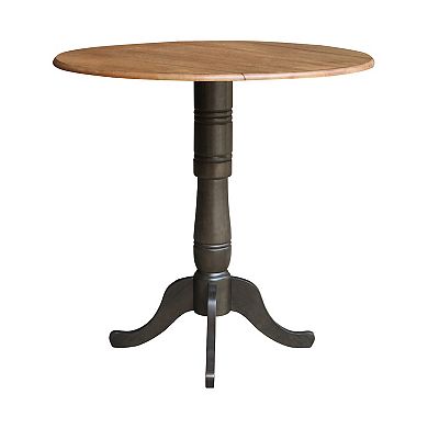International Concepts Round Dual Drop Leaf Pedestal Table