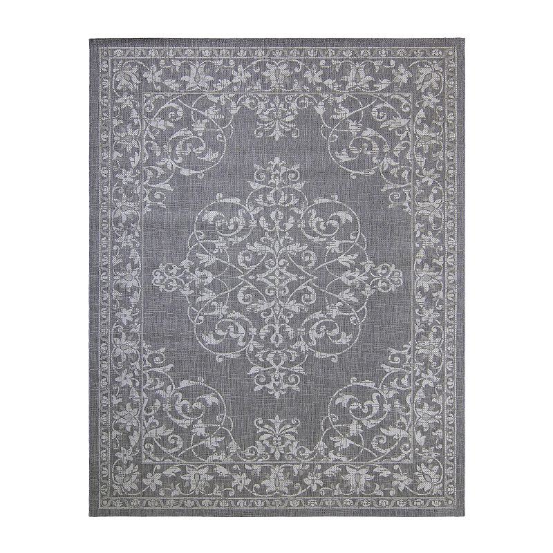 Gertmenian Avenue 33 Paseo Ryoan Oasis Indoor Outdoor Rug, Grey, 8X10 Ft