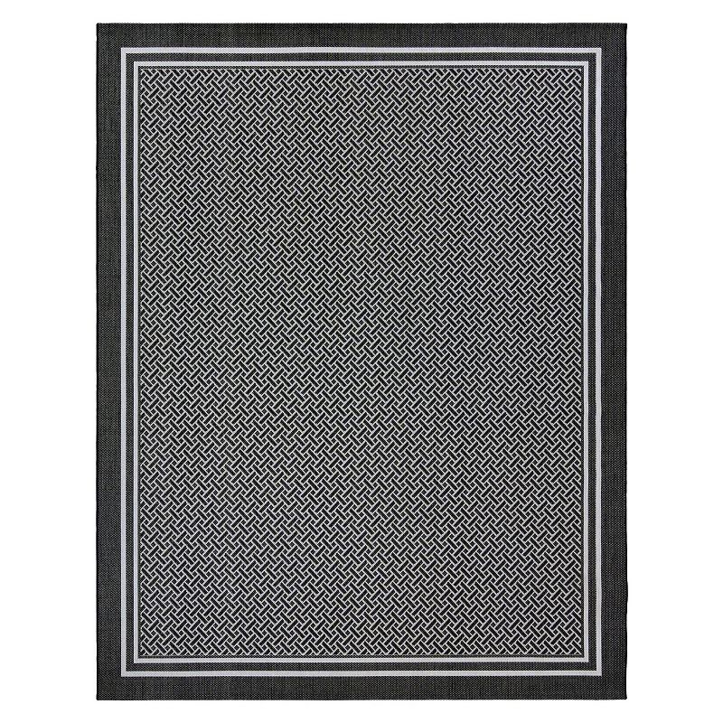 Gertmenian Avenue 33 Paseo Soroa Oasis Indoor Outdoor Rug, Black, 9X13 Ft