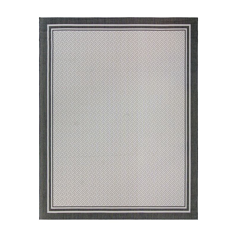 Gertmenian Avenue 33 Paseo Soroa Oasis Indoor Outdoor Rug, Black, 6X9 Ft