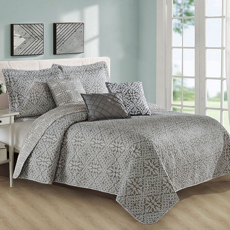 74915640 Serenta Bellamy 6-Piece Coverlet and Sham Set, Bro sku 74915640