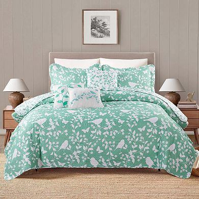 Serenta Birdsong 6-Piece Coverlet and Sham Set