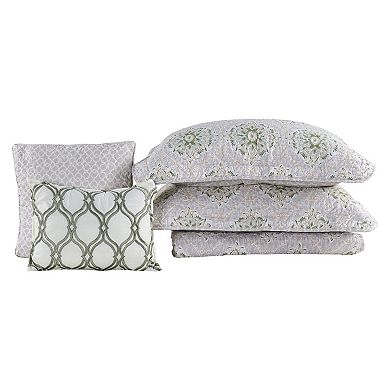 Serenta Bloom Medallion 5-Piece Coverlet and Sham Set