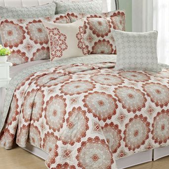 Serenta Delia 7 pc Coverlet and Sham Set