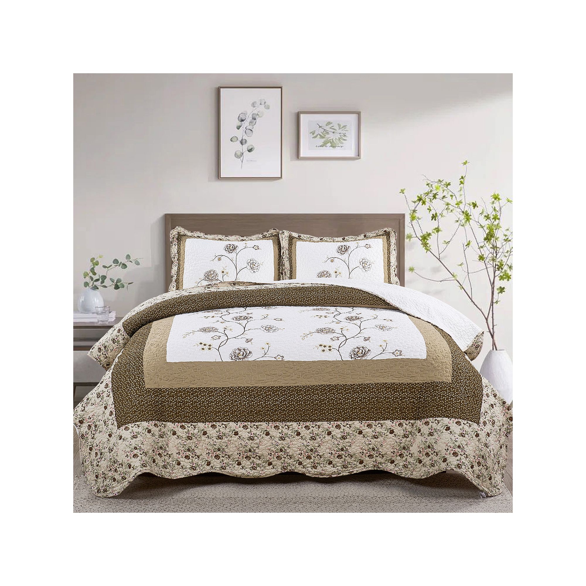Serenta Dorset Coverlet Set, Brown