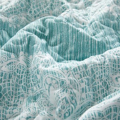 Serenta Emma 5-Piece Printed Microfiber Coverlet and Sham Set