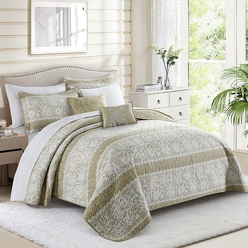 Serenta Emma 5Piece Printed Microfiber Coverlet and Sham Set