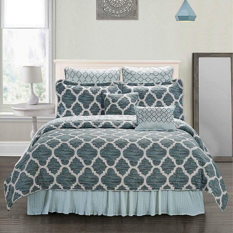 Serenta Honor Coverlet Set, Grey, Queen