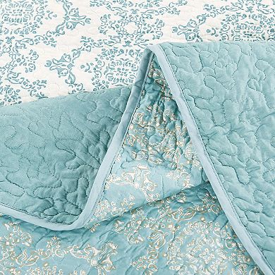 Mystic Turquoise Quilted 7-Piece Bed Spread Set
