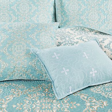 Mystic Turquoise Quilted 7-Piece Bed Spread Set