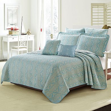 Mystic Turquoise Quilted 7-Piece Bed Spread Set