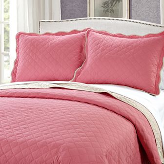Serenta Solid Reversible Coverlet Set
