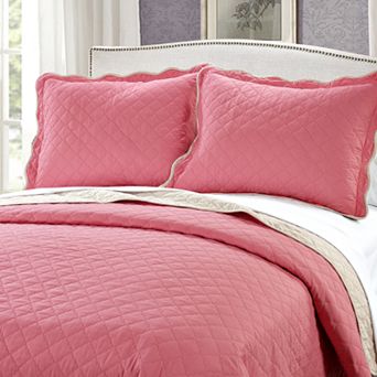 Serenta Solid Reversible Coverlet Set