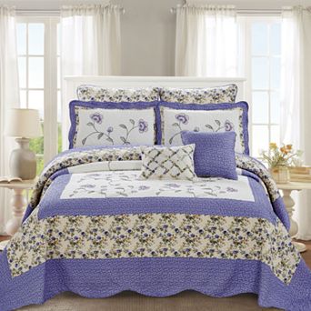 Serenta Saigon 7 pc Quilted Bedspread and Sham Set