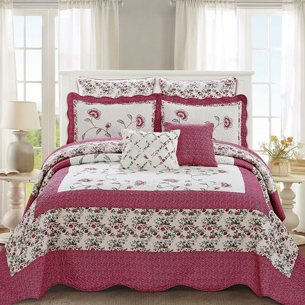 Serenta Saigon 7-Piece Quilted Bedspread and Sham Set