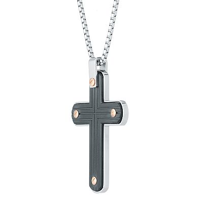 LYNX Men's Stainless Steel Cross Pendant