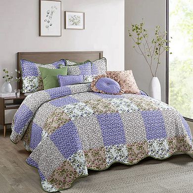 Serenta Patchwork 8-Piece Bedspread and Sham Set