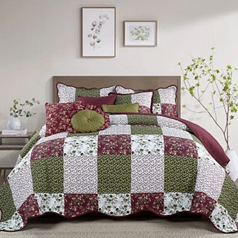 Serenta Patchwork 8 pc Bedspread and Sham Set