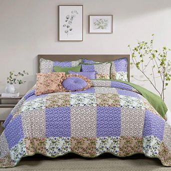 Serenta Patchwork 8 pc Bedspread and Sham Set