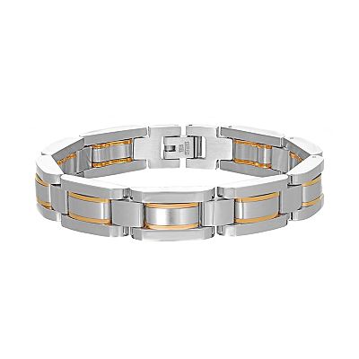 2 Tone Stainless selling Steel Link Mens 9” Bracelet EPC