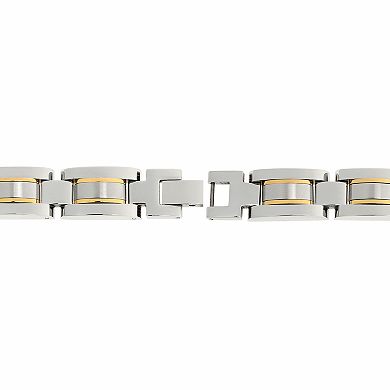 LYNX Men's Two Tone Stainless Steel Link Bracelet