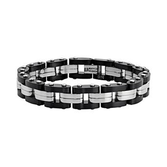 Men's LYNX Two-Tone Stainless Steel Link Bracelet