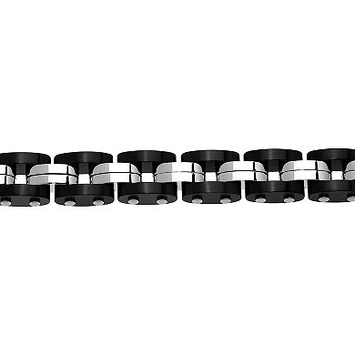 Men's LYNX Two-Tone Stainless Steel Link Bracelet