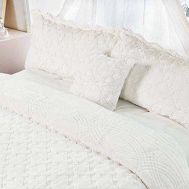 Tatami Quilted Faux Fur 4-Piece Bedspread Set