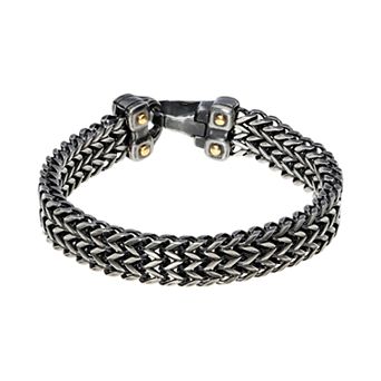 Men's LYNX Two-Tone Foxchain Bracelet