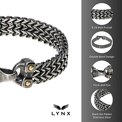 Men's LYNX Two-Tone Foxchain Bracelet