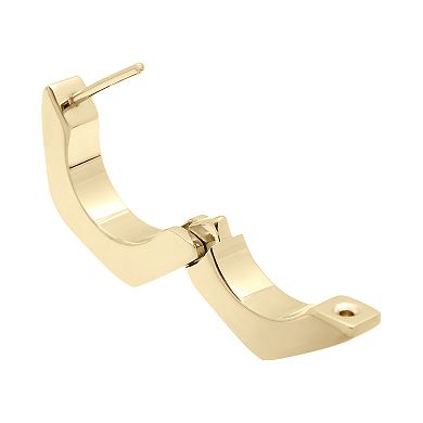 Men's LYNX Gold-Tone Hexagon Hoop Earring