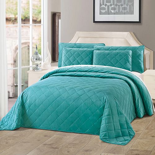 Velvet Carafe Quilted 5Piece Bed Spread Set