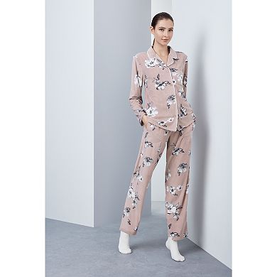Women's Simply Vera Vera Wang 3-Piece Velour Pajamas & Socks Set 