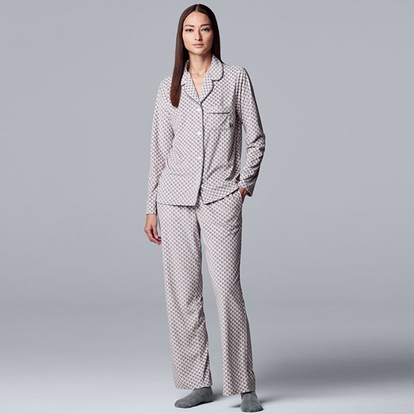 Women's Simply Vera Vera Wang 3-Piece Pajamas & Socks Set