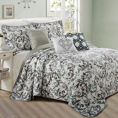 Serenta Ravello Scroll 6-Piece Coverlet and Sham Set