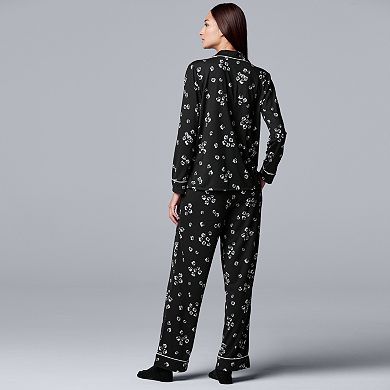 Women's Simply Vera Vera Wang 3-Piece Pajamas & Socks Set
