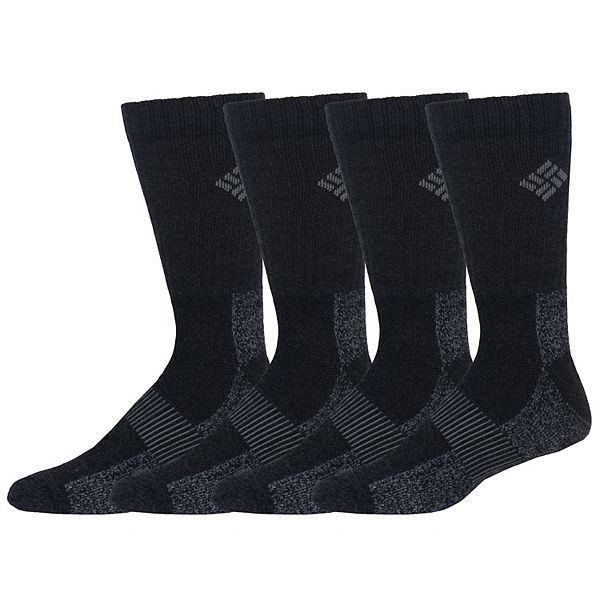 Men's Columbia 4-pack Space-Dye Crew Socks - Black