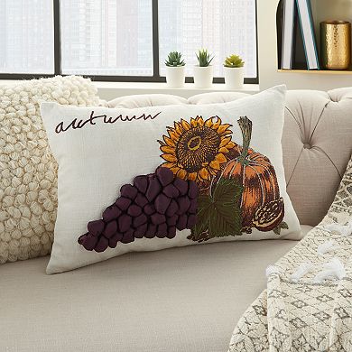 Mina Victory Harvest Sunflower Lumbar Throw Pillow