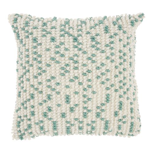 Mina Victory Loop Dots Aqua Throw Pillow