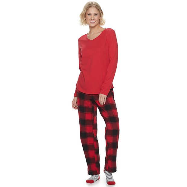 Women's Sonoma Goods For Life® Pajamas: Sleep Top, Pants & Socks 3-Piece PJ  Set