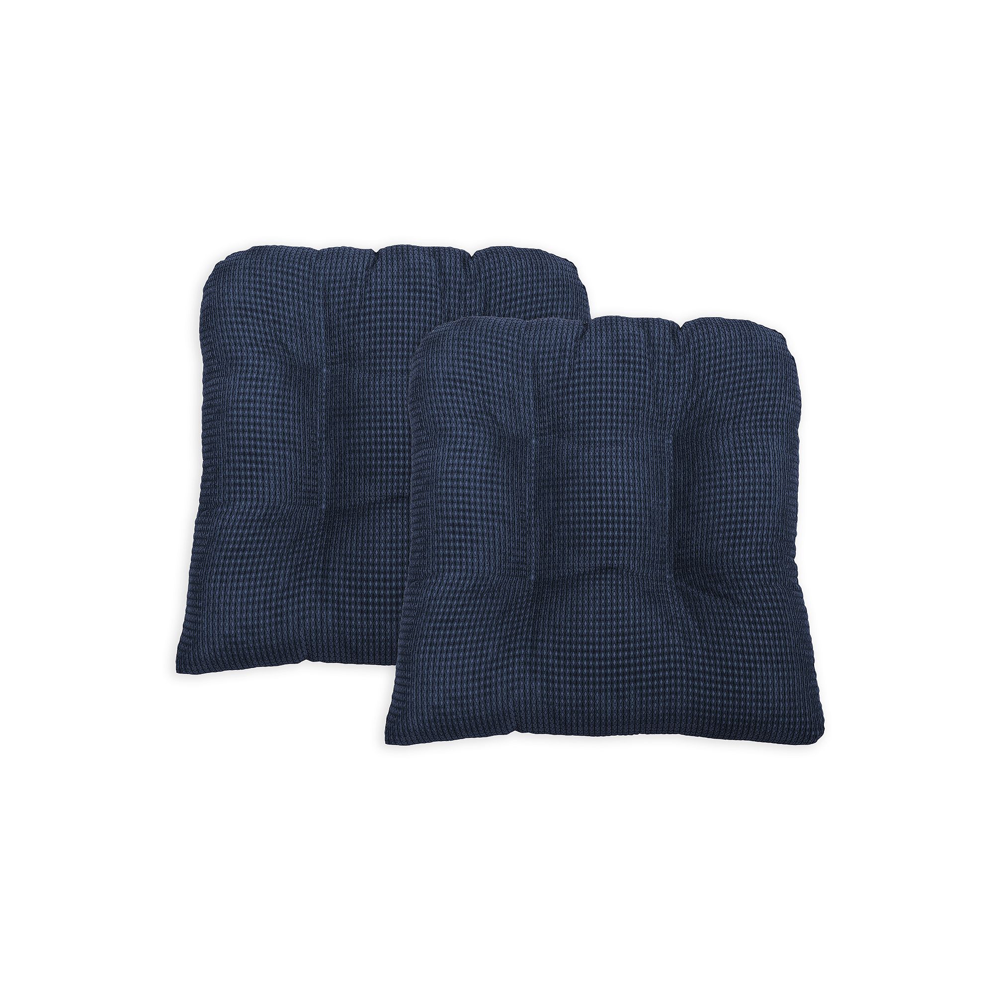 Perfect Performance Tyler Memory Foam Chair Pad 2-pack, Blue