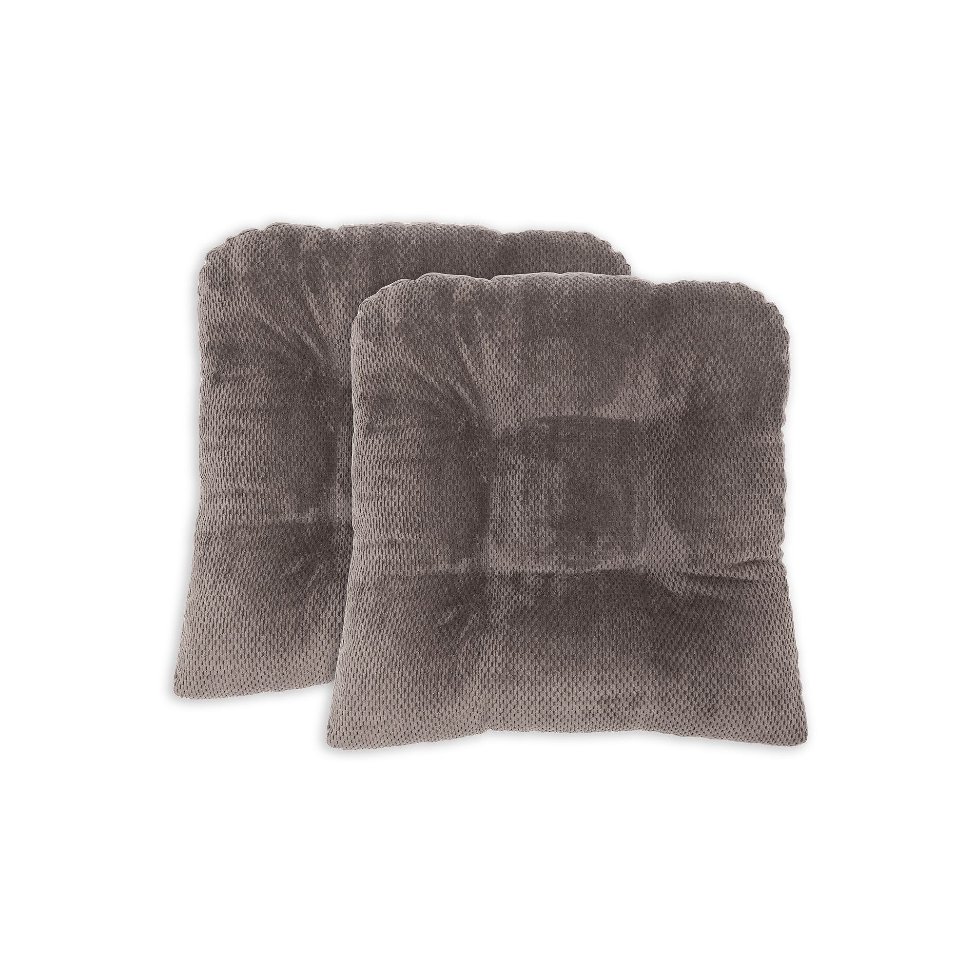 Perfect Performance Delano Memory Foam Chair Pad 2-Pack, Gray