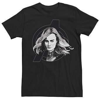 Men's Avengers Black And White Tee