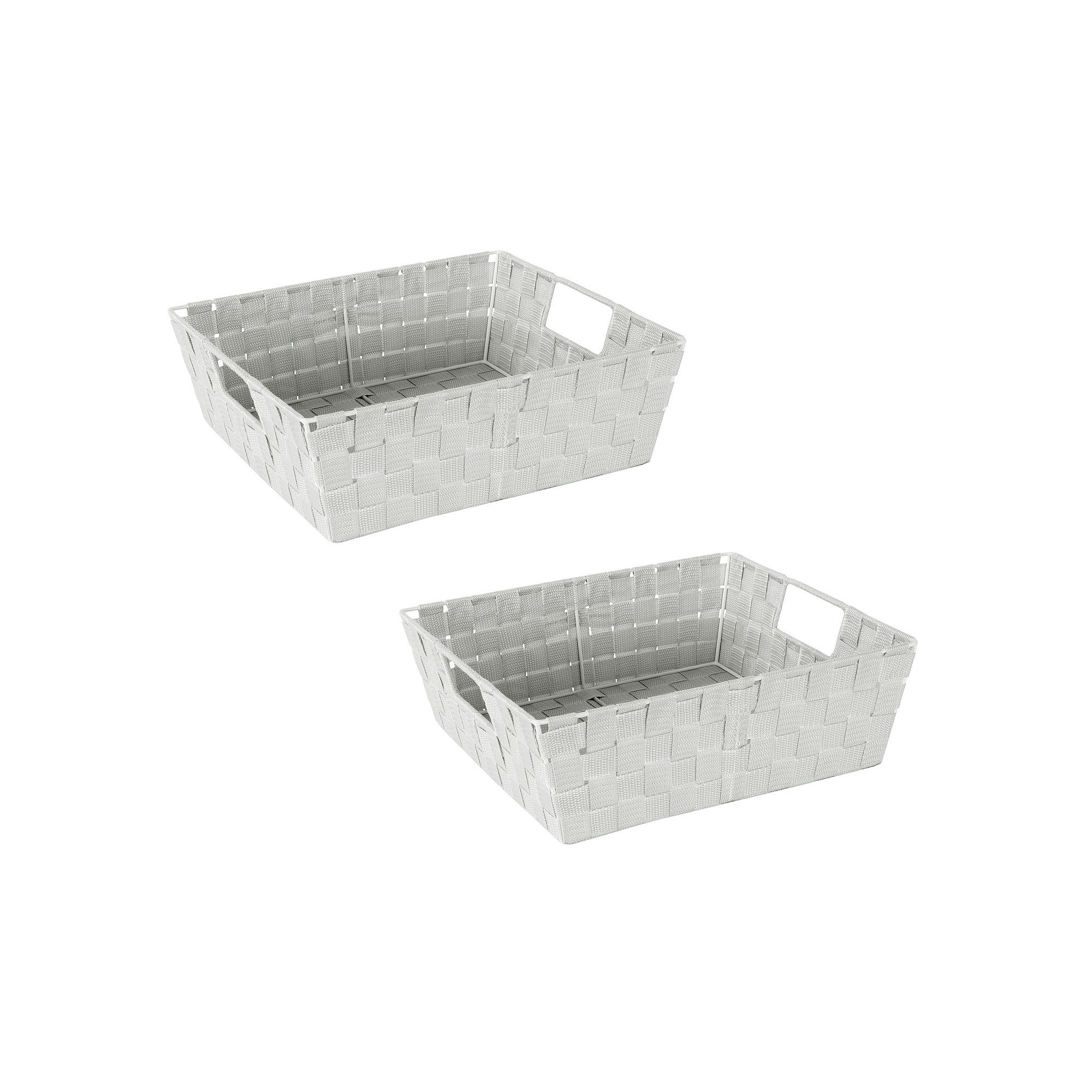 Simplify 2-Pack Storage Shelf Tote, Grey Gray