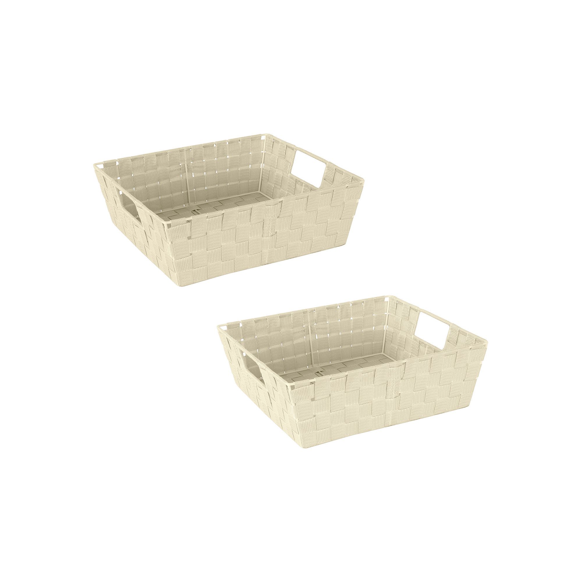 Simplify 2-Pack Storage Shelf Tote, Ivory