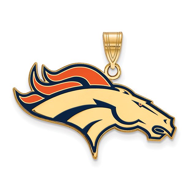 Denver Broncos Pendant, 14K White - The GLD Shop