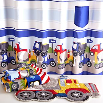 Dream Factory Trains & Trucks 4 pc Bath Set
